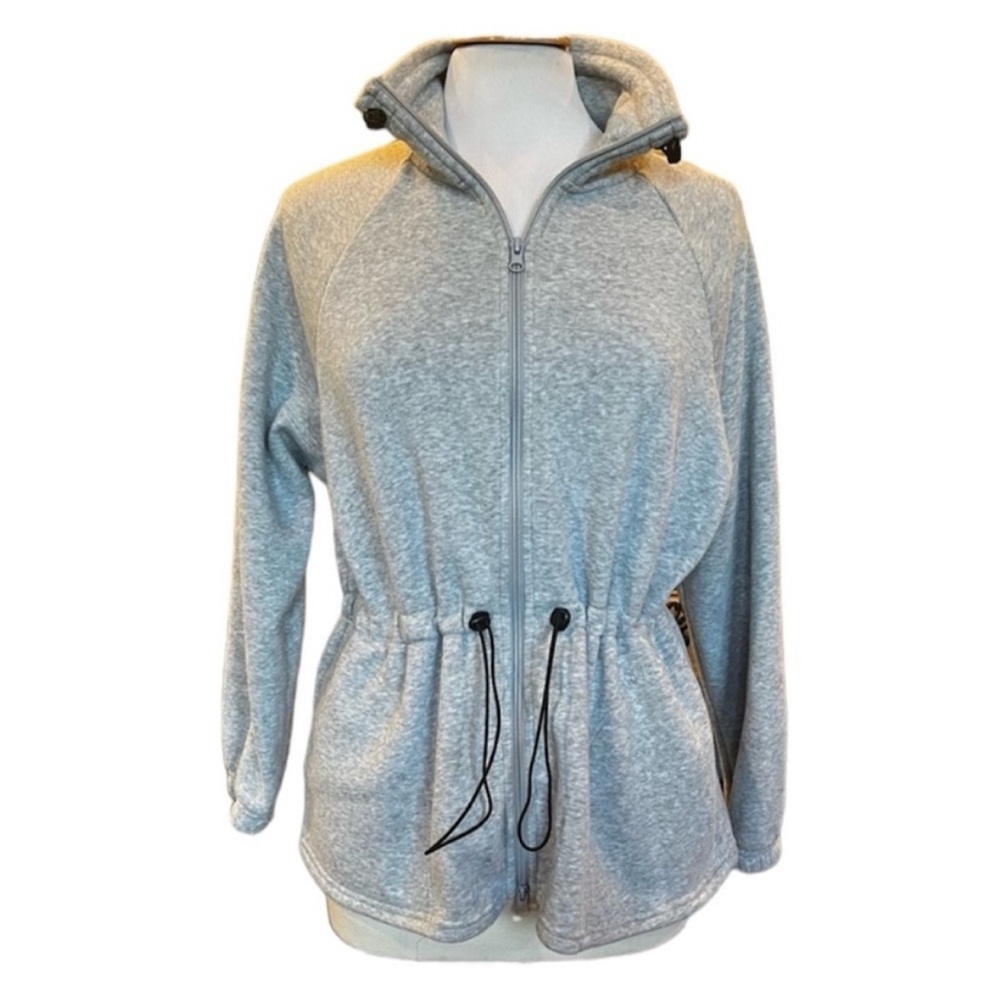 PacSun Women's Gray Crinched Fleece Jacket
